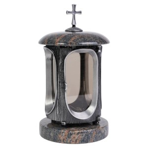 KOKA Grablampe mit Kreuz Silber Gneis