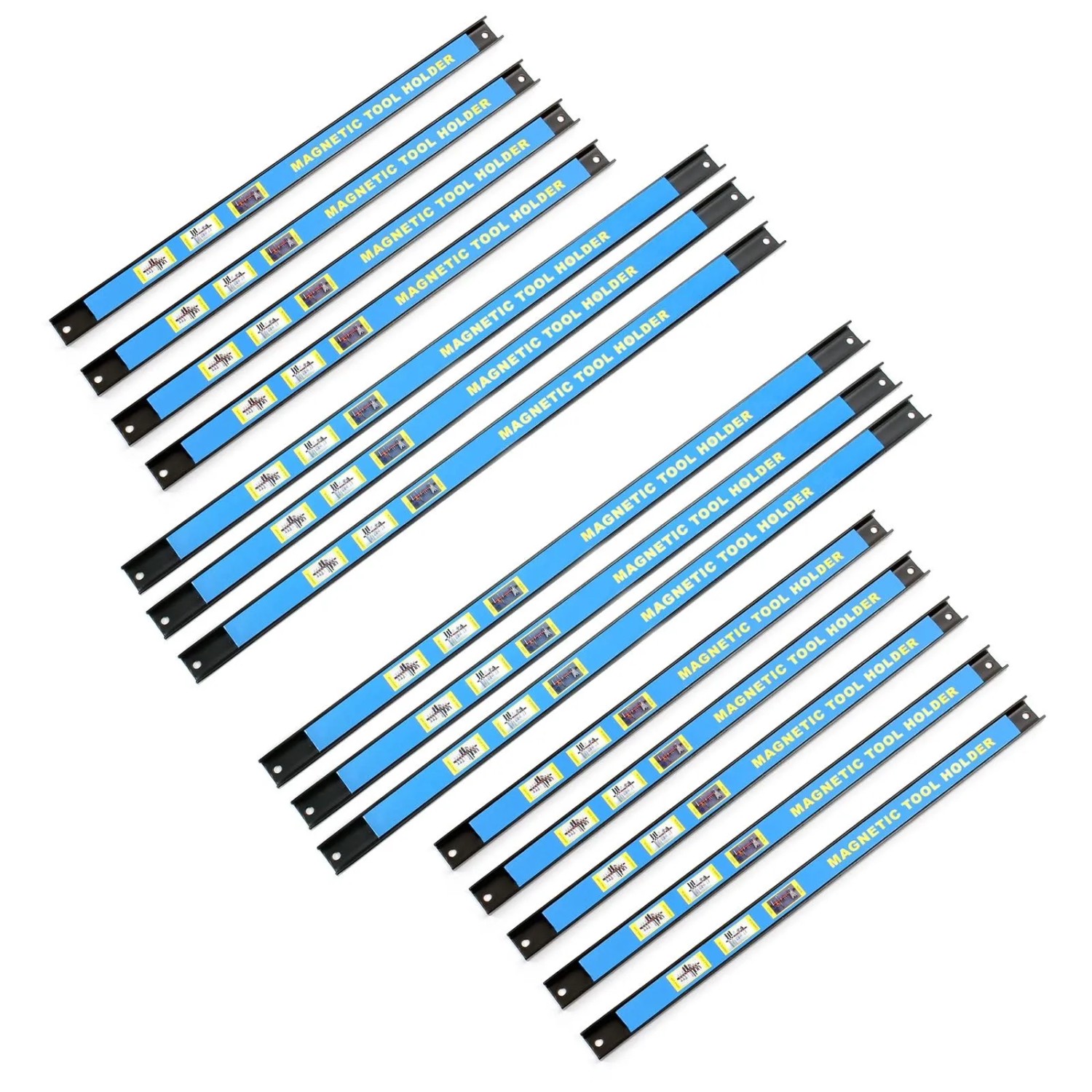 Wiltec Magnetleiste 15Er Set 9X46/6X61Cm Werkzeughalter Werkstatt Wandhalterung