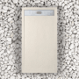 Beige Frascio Duschwanne 90x135 cm mit Gitterlinie und Abfluss, Slim Design.