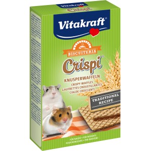 Vitakraft Crispi Nager-Snack: Knusprige Waffeln für Hamster und andere Kleinnager.