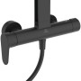 Ideal Standard Duschsystem in Schwarz Matt: Einhebel-Armatur mit zwei Brausen für Ihr Badezimmer.