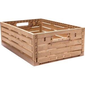 Klappbox Midi im Holzdekor, 15,8 l, ideal zur Aufbewahrung und platzsparend zusammenklappbar.