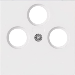 Kopp Antennenabdeckung 3-fach Athenis in Reinweiß für Antennendosen.