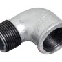 Verzinkter 90 Grad Winkel mit Innen- und Außengewinde für Pumpen und Hauswasserwerke.