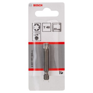 Bosch Extra Hard Schrauberbit T40, 49 mm, für Schraubendreher und Bohrschrauber.