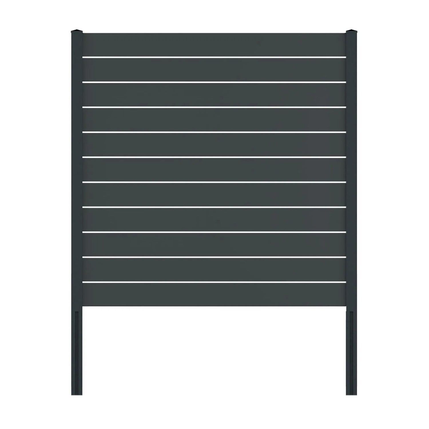 Vidual Sichtschutzzaun Line 150 Anthrazit 1,8 m x 26,60 m