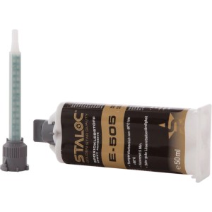 Staloc Epoxidklebstoff E-505 transparent 50 ml Dualkartusche mit Mischer für starke Verklebungen.