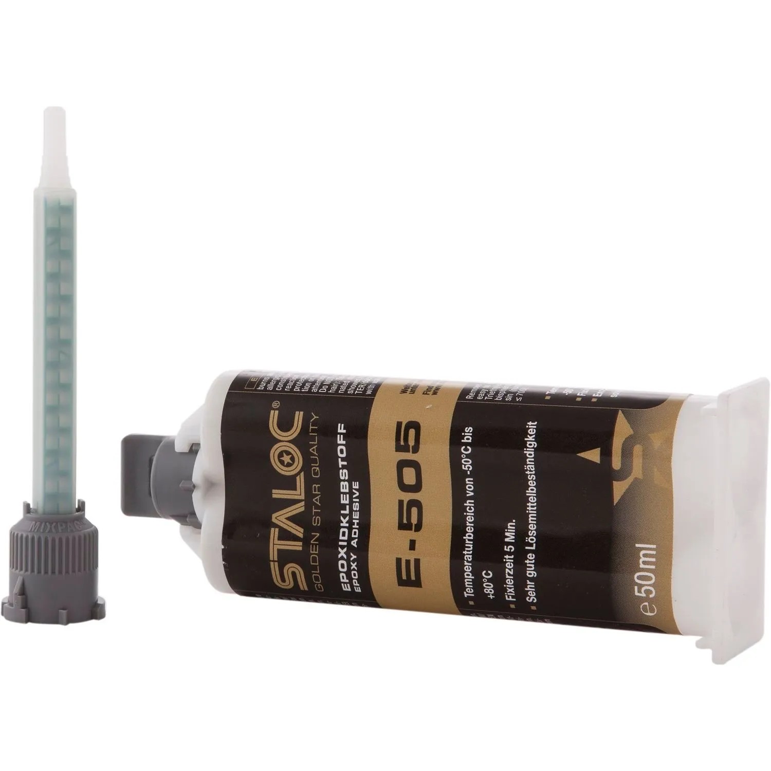Staloc Epoxidklebstoff E-505 Transparent 50 ml mit Mischer