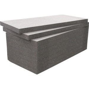 Styropor-Fassadendämmplatten EPS 032, 30 mm stark, zur Wärmedämmung im WDVS.