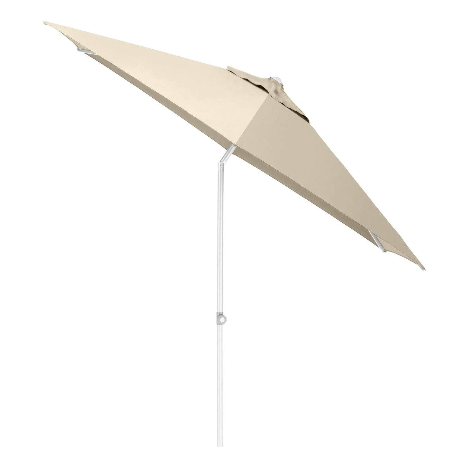 Kettler Marktschirm Ø 300 cm Weiß-Natur mit Knickfunktion