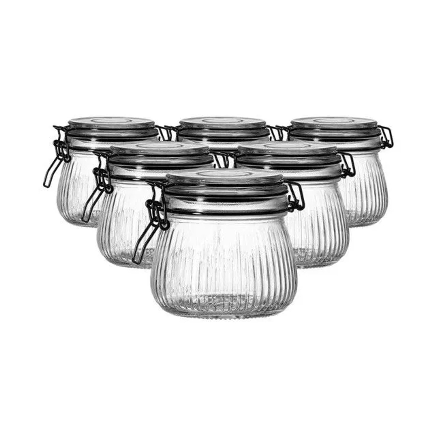 Ritzenhoff & Breker Runa Vorratsgläser mit Clip-Verschluss 450 ml 6er Set