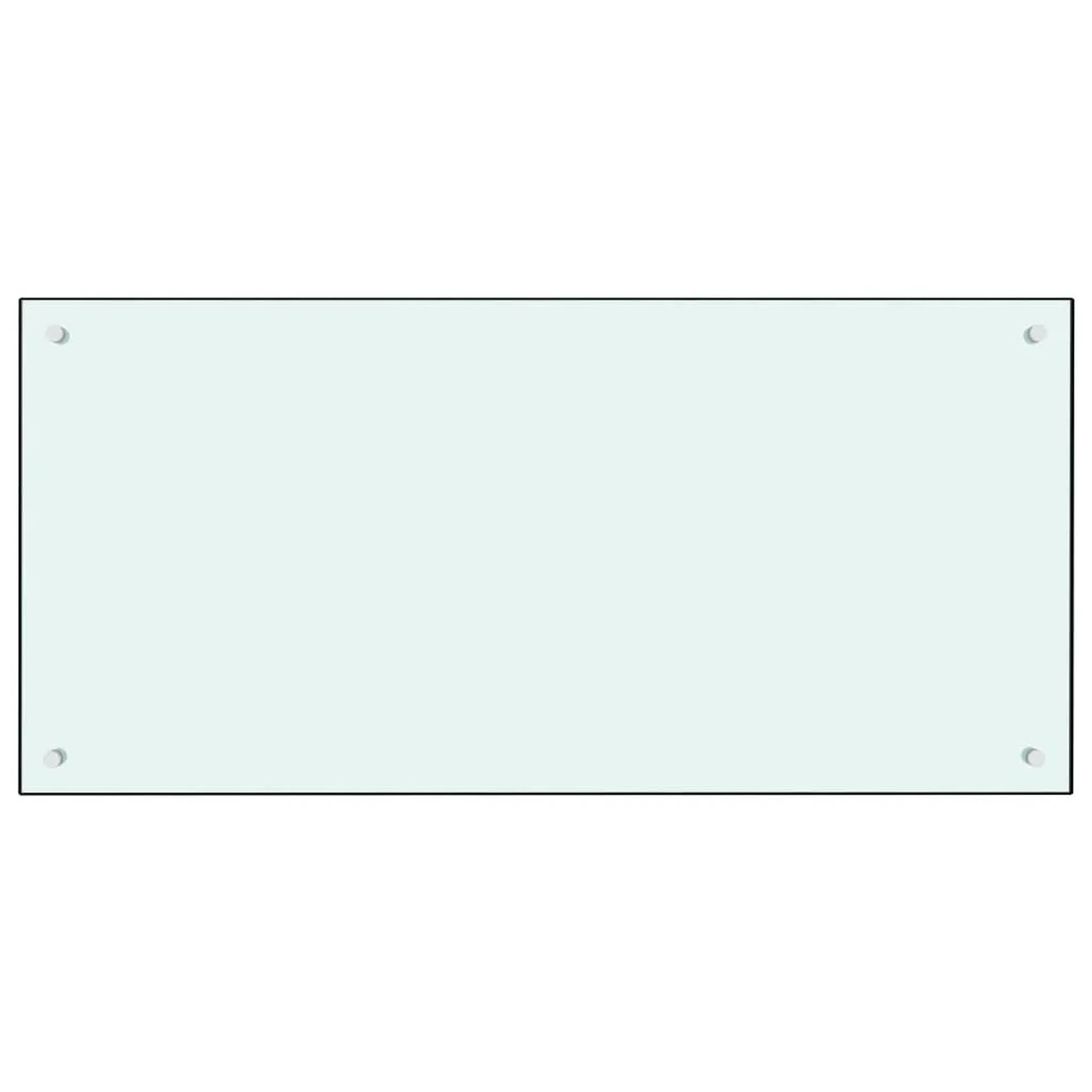 DELUKE Küchenrückwand Glas 100x50cm Weiß Wandverklediung Küche Wandschutz Spritzschutz Herdspritzschutz Glasplatte_2