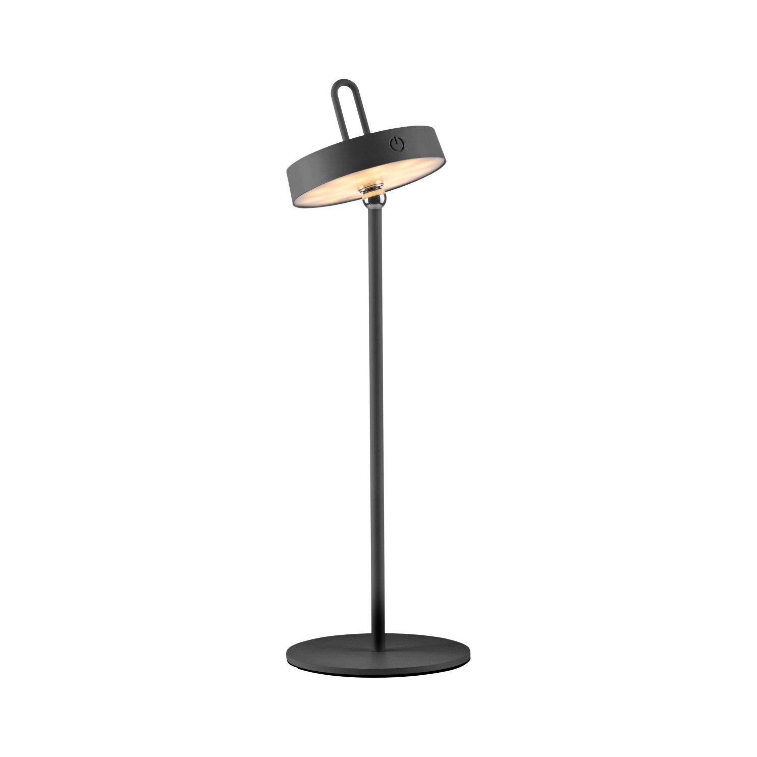 Just Light. LED-Akku-Tischleuchte Amag Schwarz 47,2 cm x Ø 15 cm günstig online kaufen