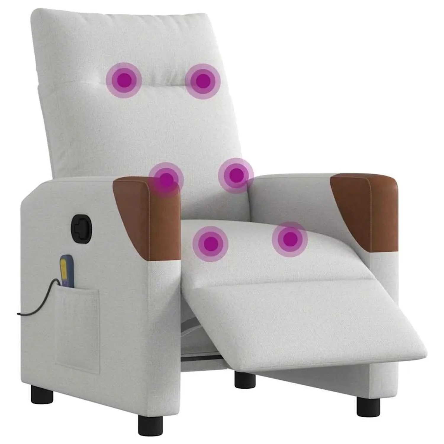 vidaXL Massagesessel Elektrisch Wolkengrau Stoff 3323997 günstig online kaufen