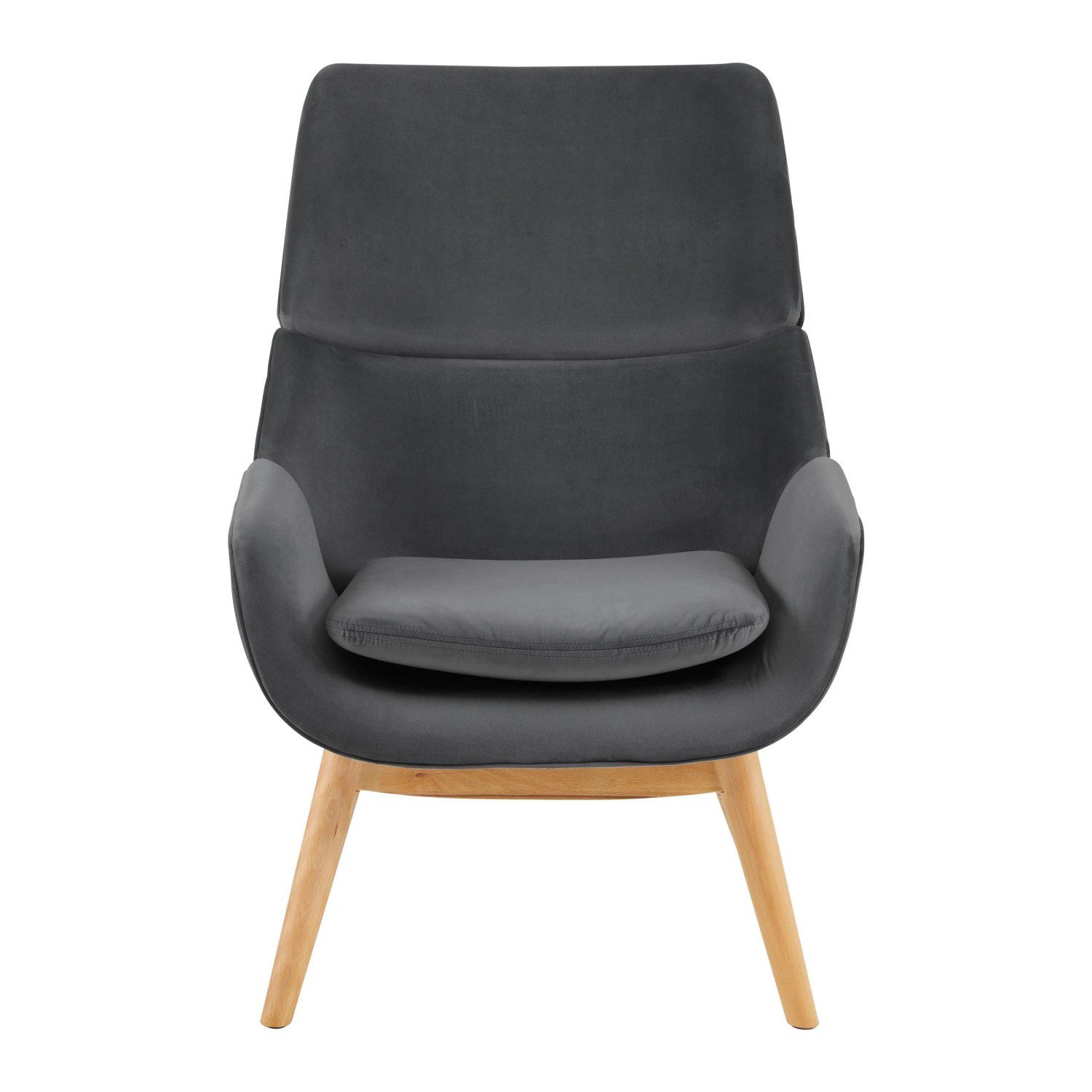 Bessagi Home Sessel Felia ca. 71x92,5x79 cm Samt Grau