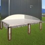 Biohort Smartbase Plus H6: Geräteschrank-Fundament mit Erdschrauben für Gartenhäuser.