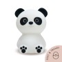 Weißes LED Nachtlicht in Pandaform, dimmbar mit Timer, ideal für Kinderzimmer. Modell Paddy Panda.