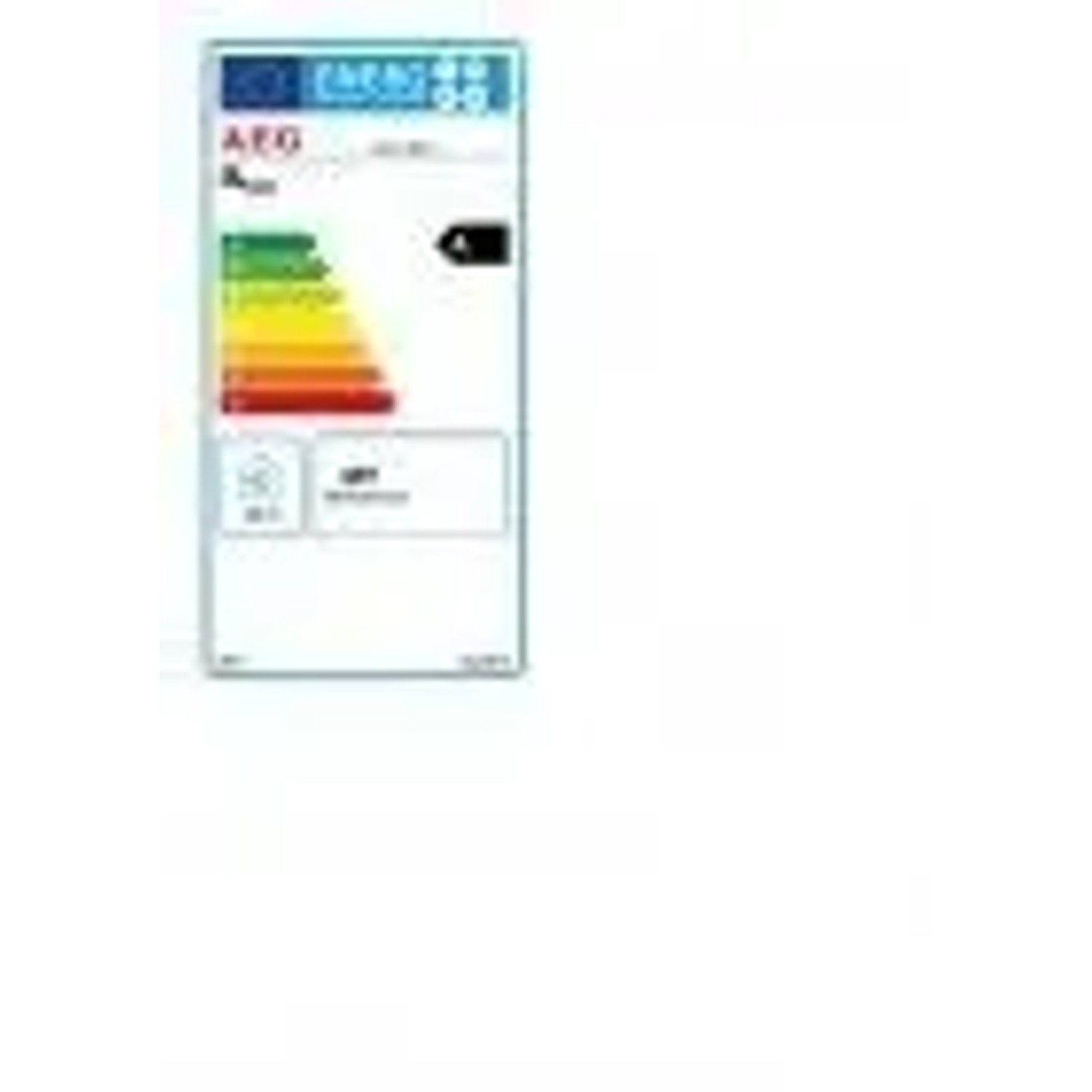Energielabel des AEG Kleinspeichers Huz 5 Basis 5 Liter Warmwasserspeichers, Energieeffizienzklasse A.
