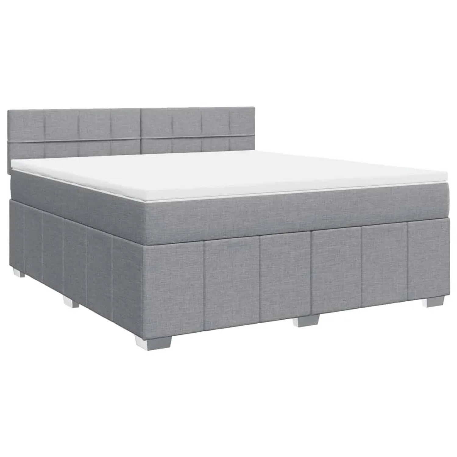 vidaXL Boxspringbett mit Matratze Hellgrau 180x200 cm Stoff 3287147 günstig online kaufen
