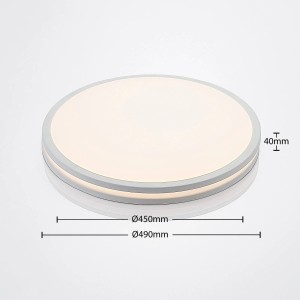 Lindby LED Deckenleuchte Arnim 4018182 Dimmbar mit Leselampe Modern in Weiß 1-flammig Badezimmerleuchte