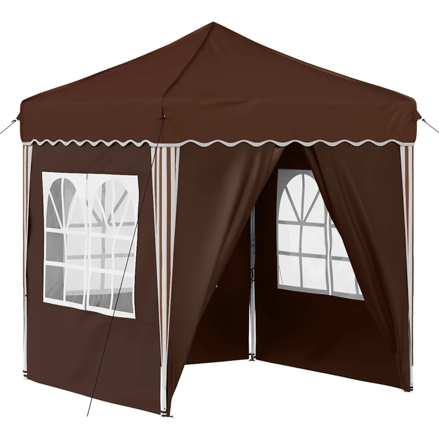 vidaXL Pop-up Partyzelt Braun 195 x 195 x 245 cm Oxford-Stoff 42019742