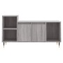 VidaXL TV-Schrank Grau Sonoma, 100x35x55 cm, Holzwerkstoff mit Fächern und Türen.