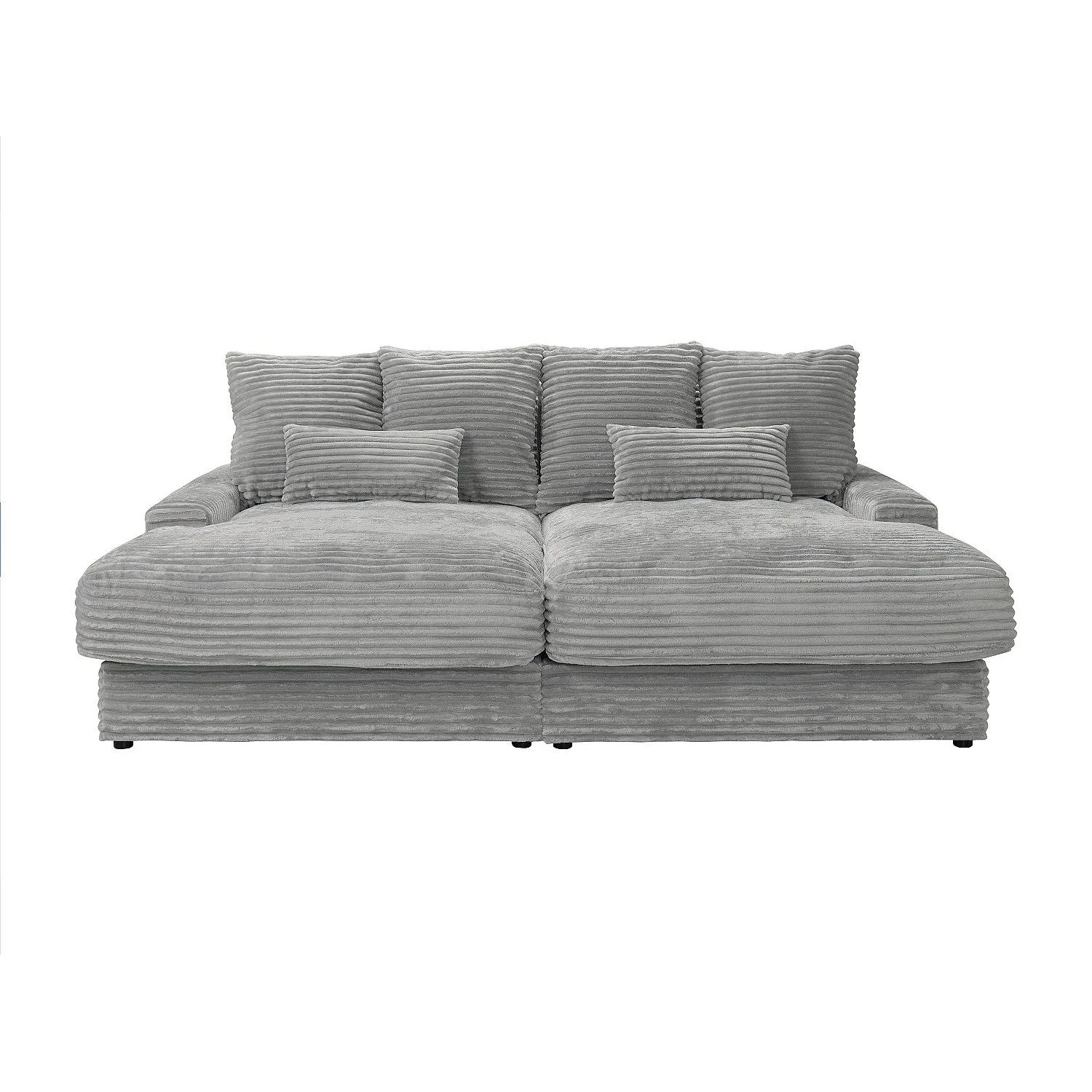 Vente-unique Sofa Ohne Schlafmöglichkeit Calazo Grau 232 cm
