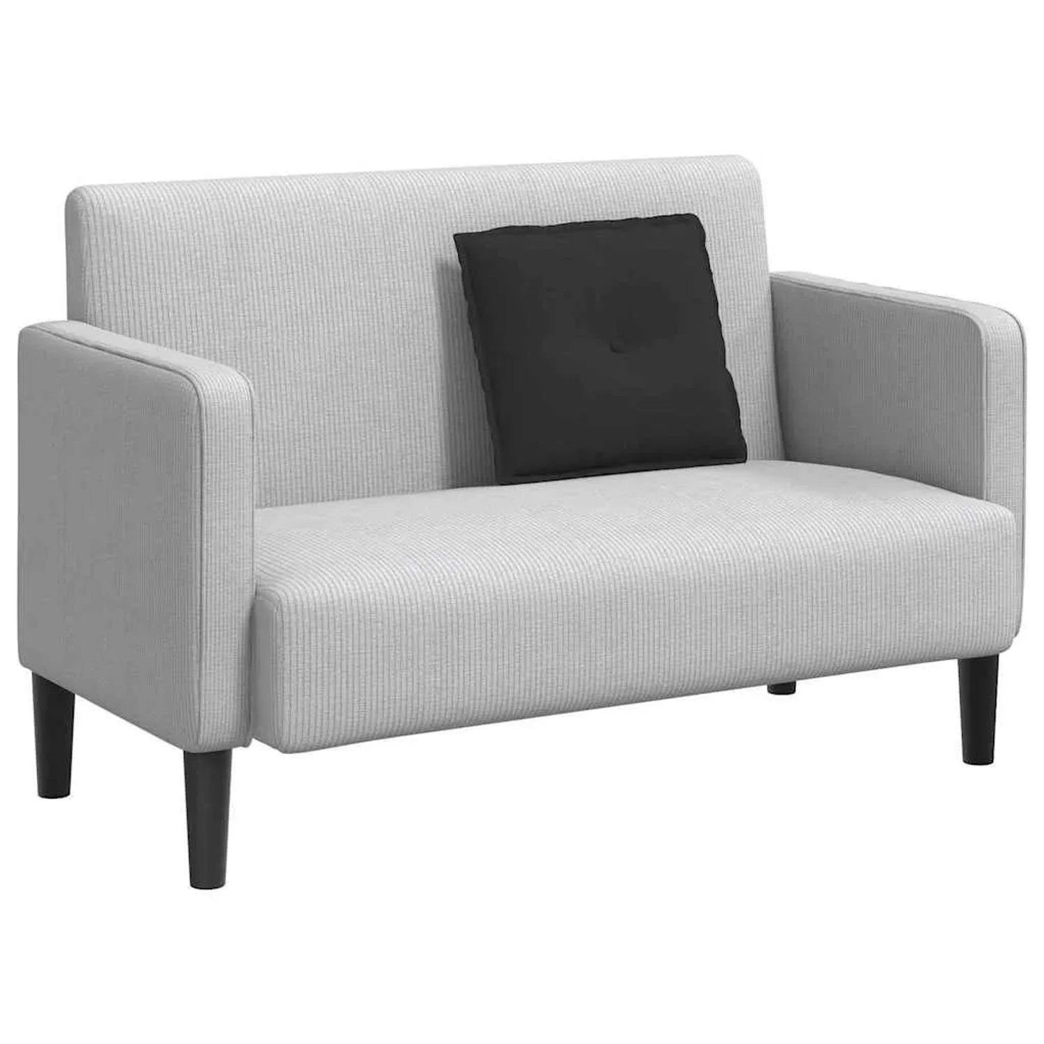 vidaXL Rückenkissen, schwarz, 50x45 cm, Mikrofaser. Dekokissen für Sofa, Sessel oder Bett.