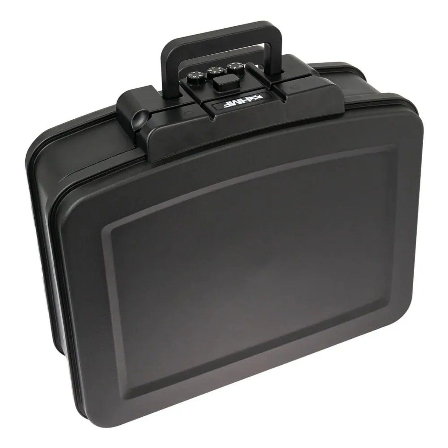 HMF 250437 Feuerfeste Wasserdichte Dokumentenbox Zahlenschloss DIN A4 44 x 16 x 33 cm Schwarz_9
