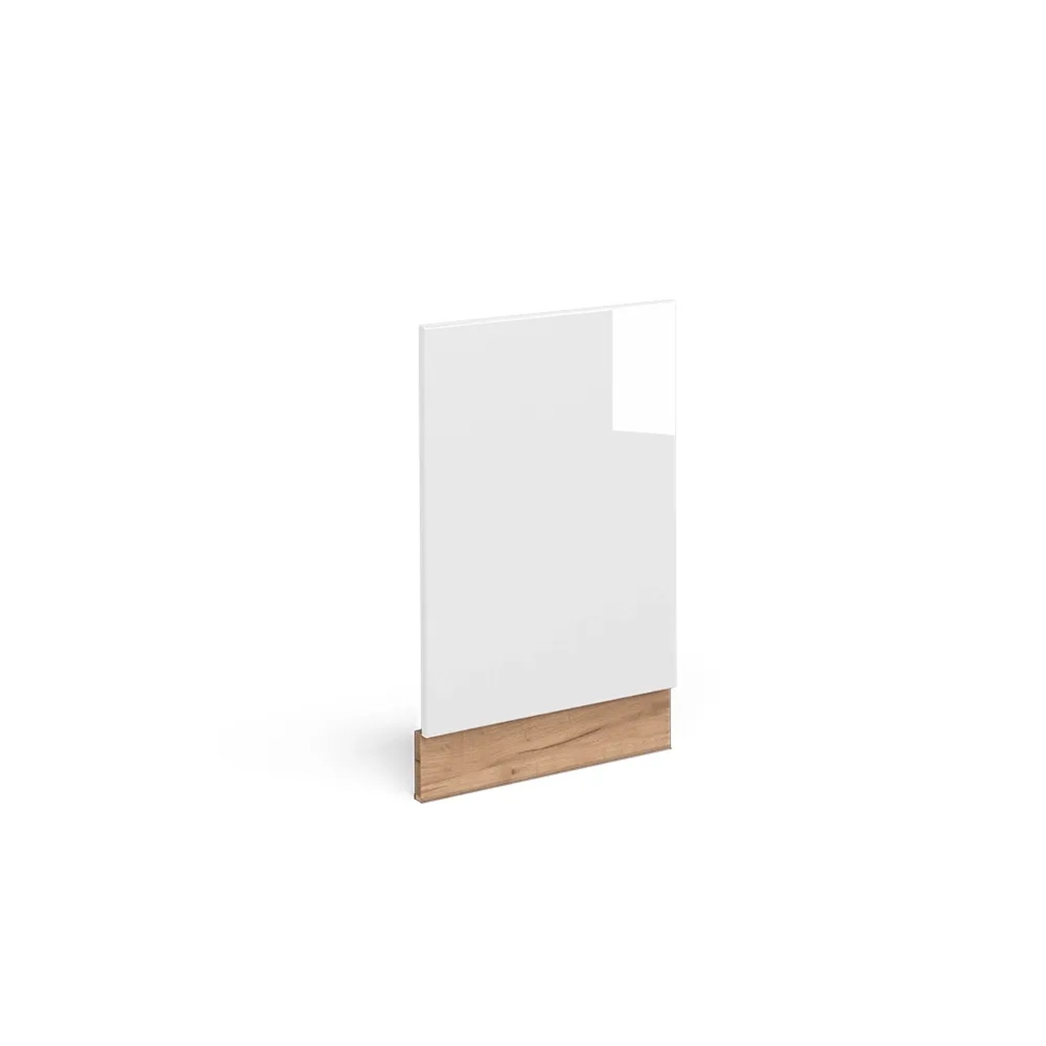 Vicco Frontblende Fame-Line Weiß Hochglanz/Goldkraft Eiche 45 cm ohne Arbeitsplatte
