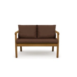 Braunes Setgarden Bankkissen-Set für 2-Sitzer Gartenbank, bestehend aus Sitz- und Rückenkissen.
