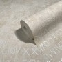 Marburg Vliestapete Jackie 6 Beige mit grafischem Buchstabenmuster, Rolle.