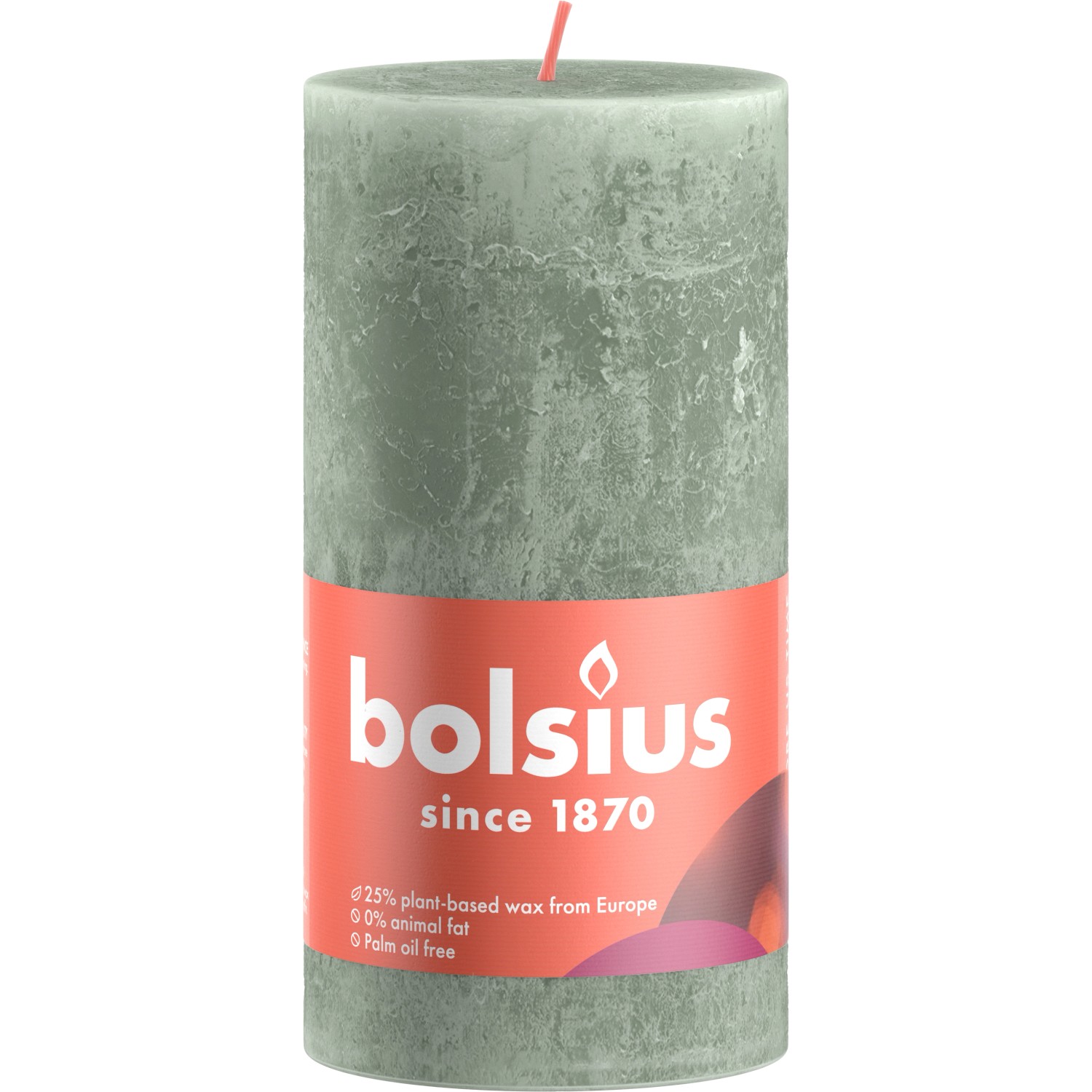 Bolsius Rustik-Kerze Shine Ø 6,8 cm x 13 cm Jadegrün