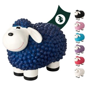 VERDOBA Bunte Mini Schafe Gartenfiguren Blau