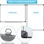 Costway Whiteboard Magnettafel Memoboard mit Alurahmen 60 x 40 cm_5