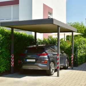 Relaxdays Wandschutzmatte 2er Set EVA Rot Weiß Selbstklebend Reflektierend 50 cm x 10 cm x 1,5 cm 30 g