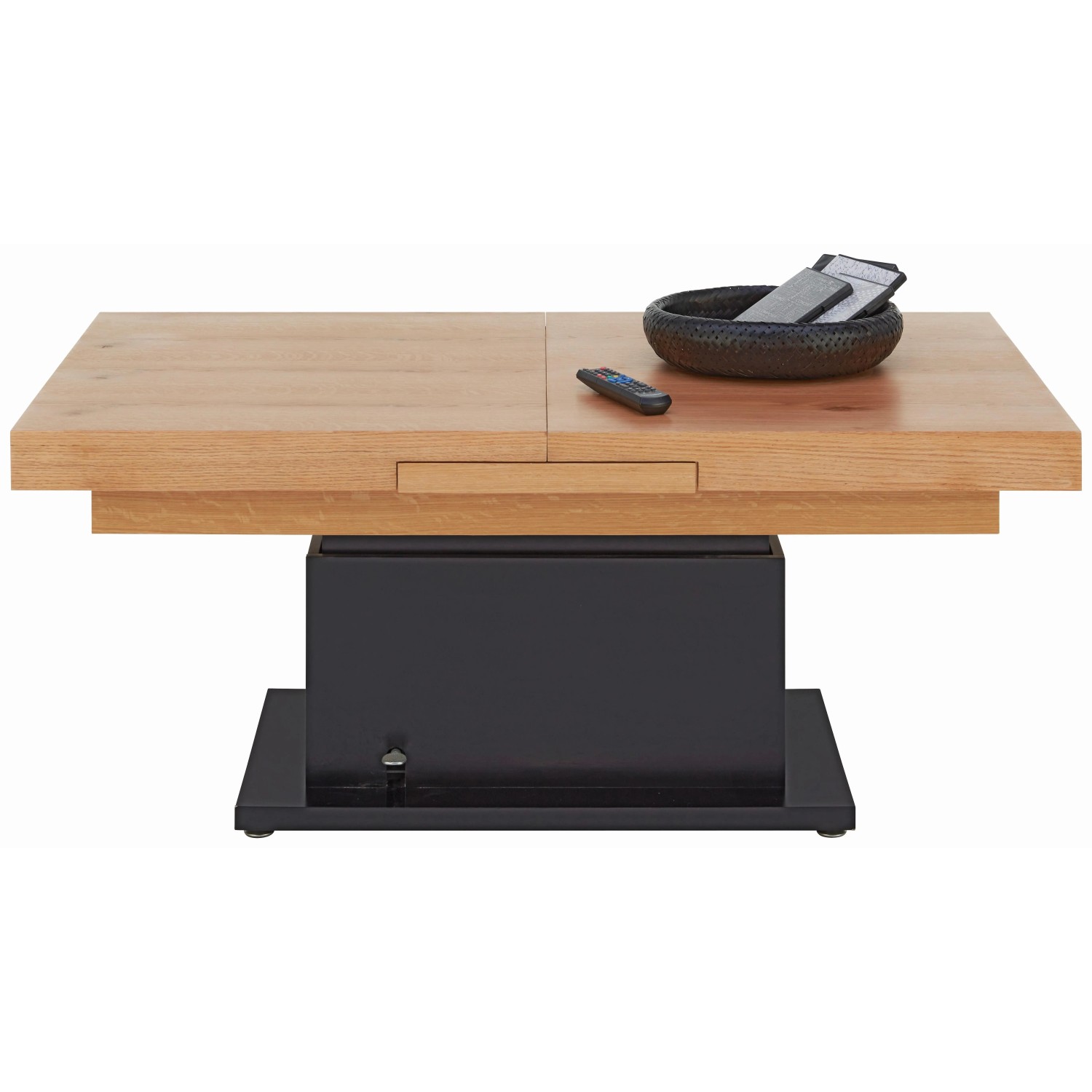 Mömax Couchtisch 2 in 1 Based in Schwarz/Eichefarben