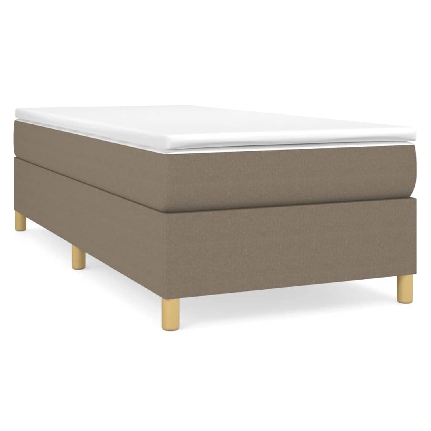 vidaXL Boxspringbett Taupe 100x200 cm Stoff1366873 günstig online kaufen