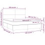 vidaXL Boxspringbett mit Matratze, dunkelgrauer Stoff, 160x200 cm. Bett mit Kopfteil und Matratzenauflage.