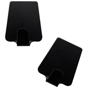 Fackelmann Klebehaken Trapez, 2er-Set, schwarz-matte Küchenhelfer für die Wandmontage.