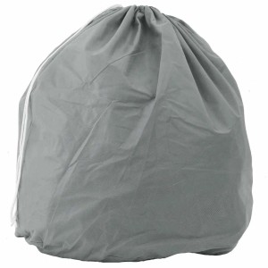 Graue vidaXL Schutzhülle für Wohnmobile aus Vliesstoff, verpackt in einem Aufbewahrungsbeutel.