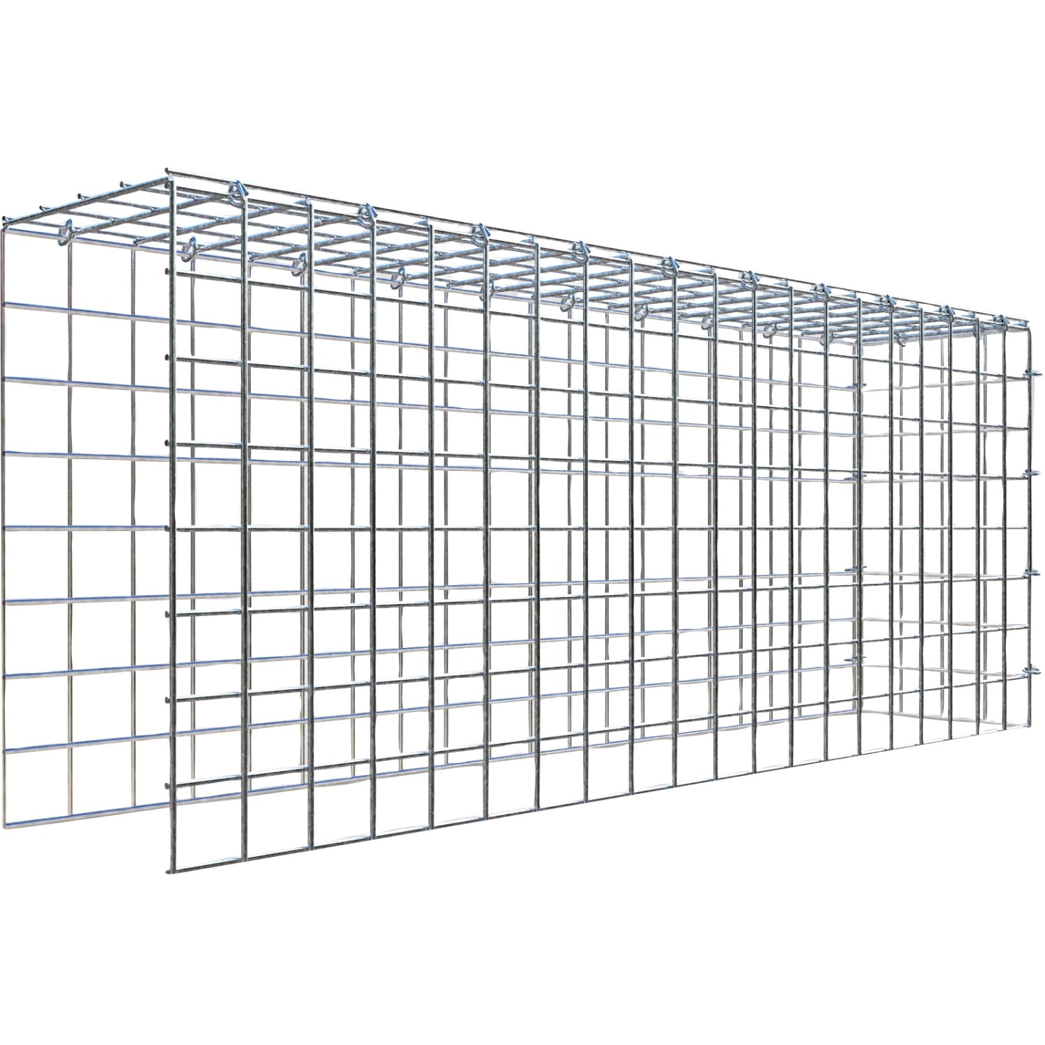 Gabiona C-Ring-Gabione-Anbaukorb Typ 4 40 x 100 x 20 cm Maschenw 5 x 5 cm
