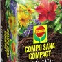 Compo Sana Compact Qualitäts-Blumenerde, 25L Sack mit Blumenmotiv.