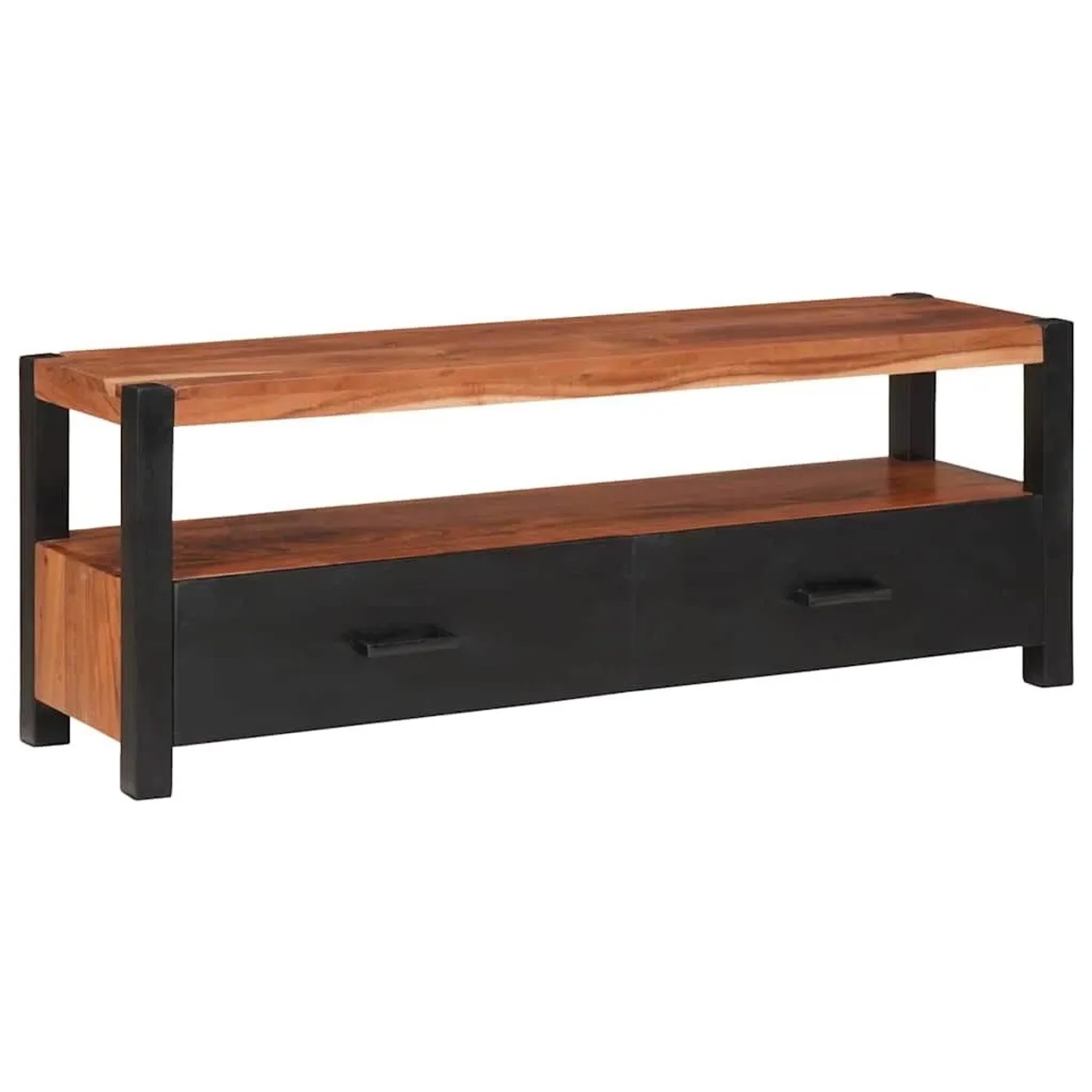 vidaXL Medienmöbel mit Regal Braun 110 x 30 x 40 cm Massivholz Akazie 4104009