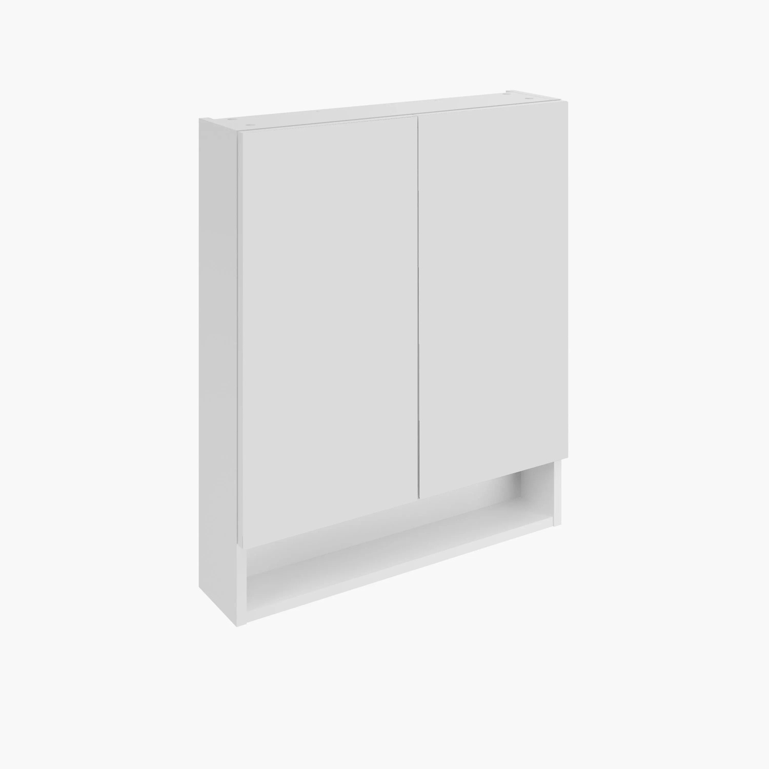 Fackelmann Hängeschrank mit 2 Türen 60 cm x 71,8 cm x 15,8 cm Weiß