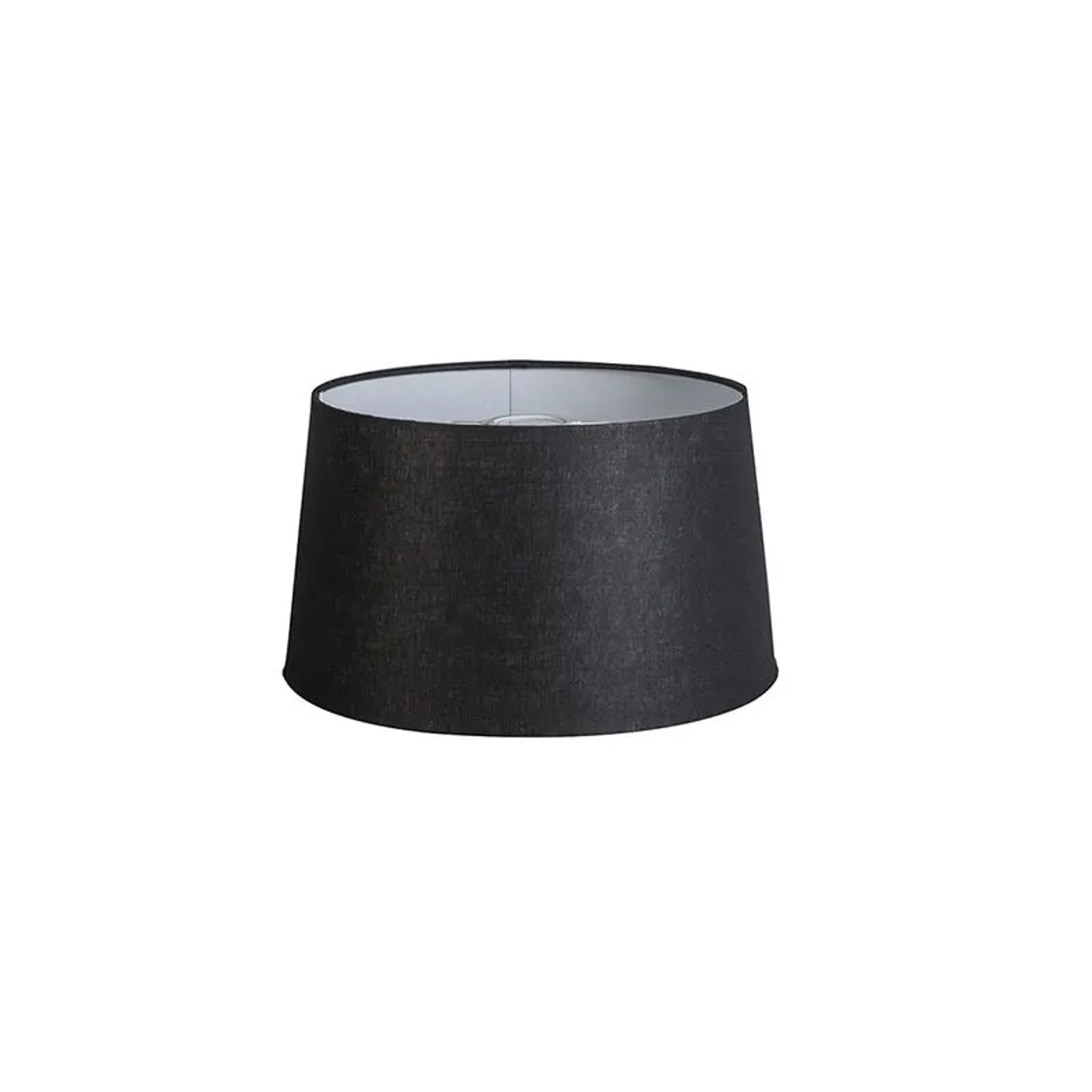 QAZQA Lampenschirm aus Leinen Schwarz 35 cm