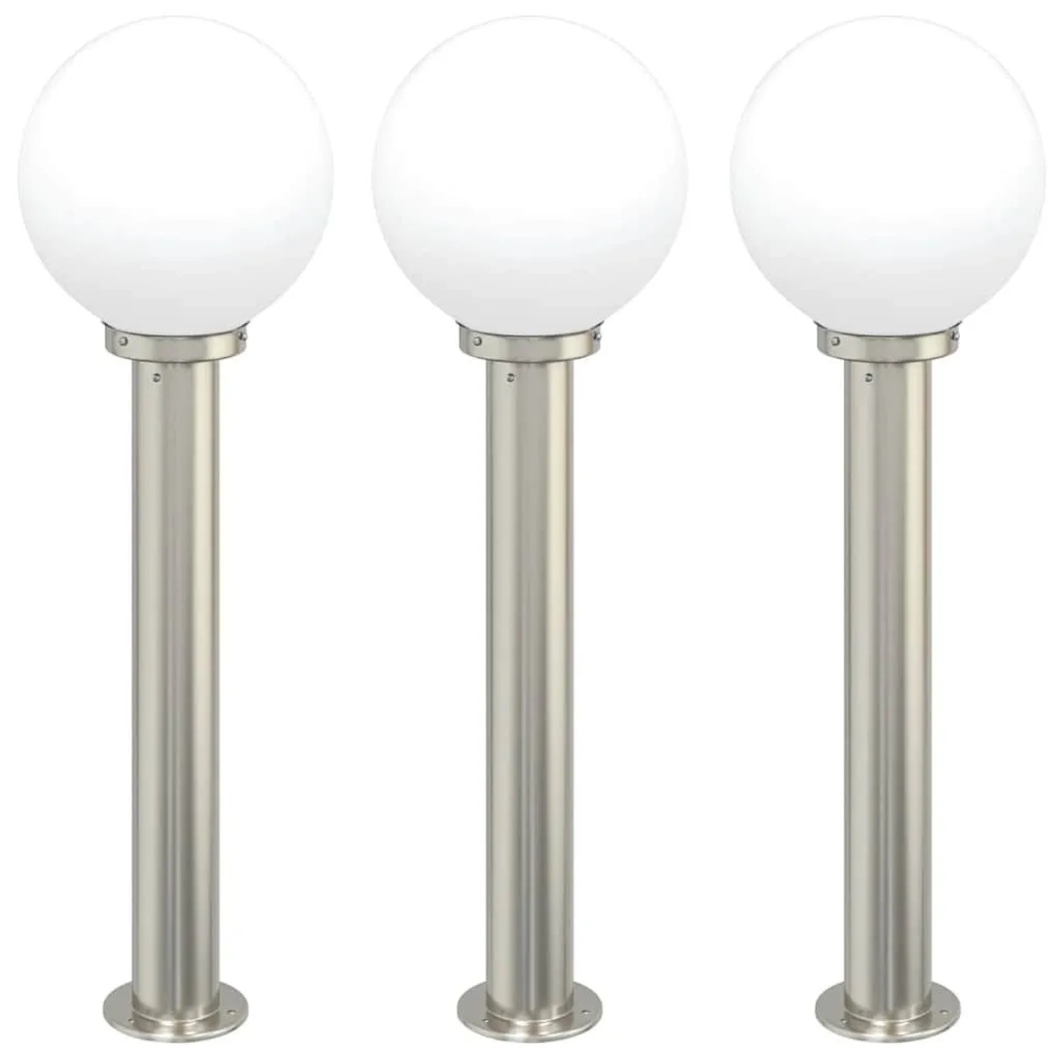 vidaXL Pollerleuchten 3 Stück 80 cm Edelstahl IP44 4006096