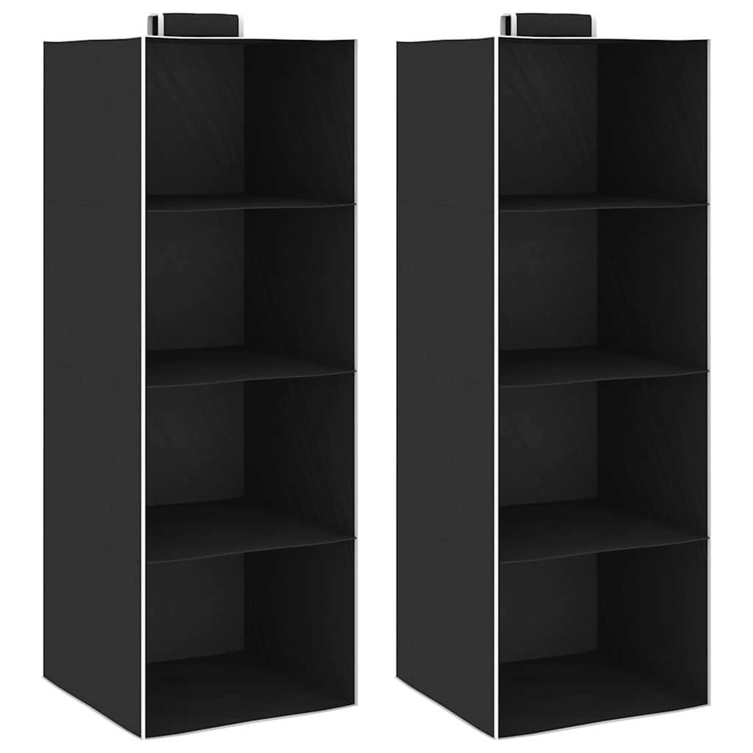 vidaXL Hängeaufbewahrung für Schränke 2 Stk mit 4 Fächern Stoff 288323