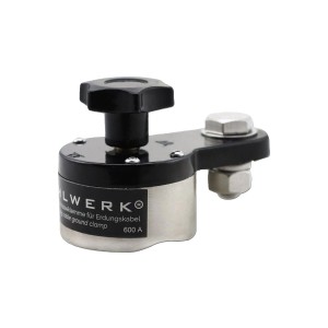 STAHLWERK Massemagnet 600A für Schweißkabel, schaltbarer Magnet mit Drehknopf.