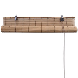 Braunes Bambusrollo, 80x220 cm, für Fenster. Sichtschutz und natürliche Optik.
